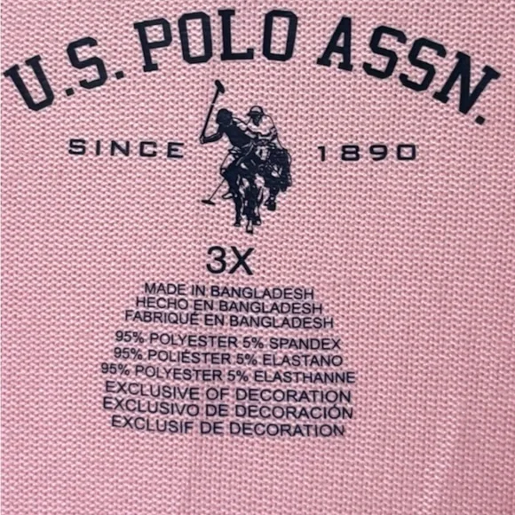 U.S. Polo Assn. Women's 3X Light Pink Pajama Set. Super soft! Like new preowned! - Picture 2 of 10
